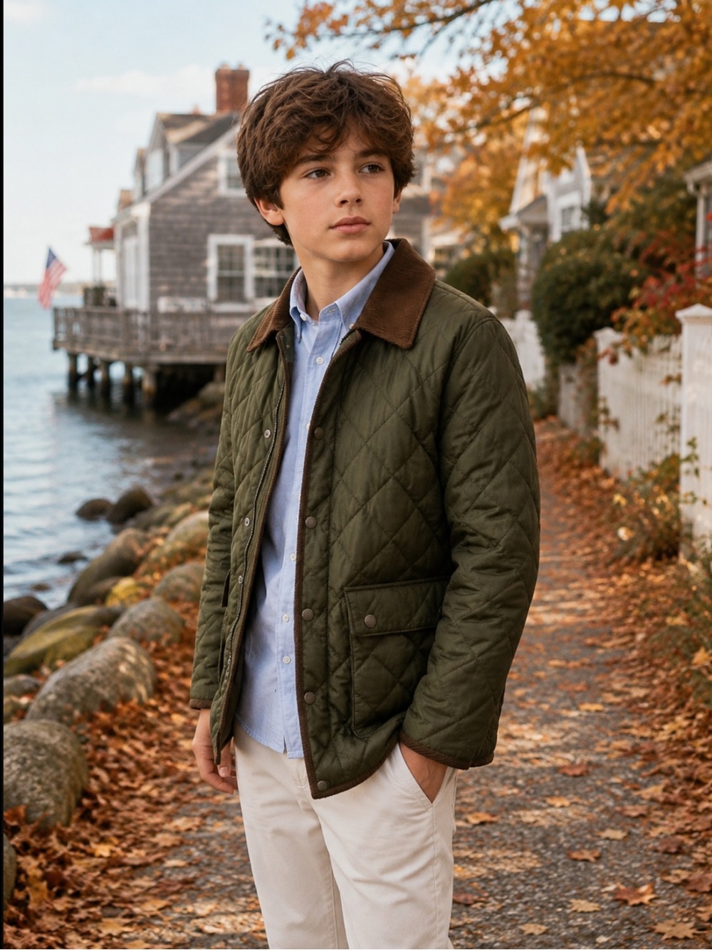 NWT Lauren Ralph Lauren Boys Diamond Shaped Quilted Coat Raincoat Fall Classic‎